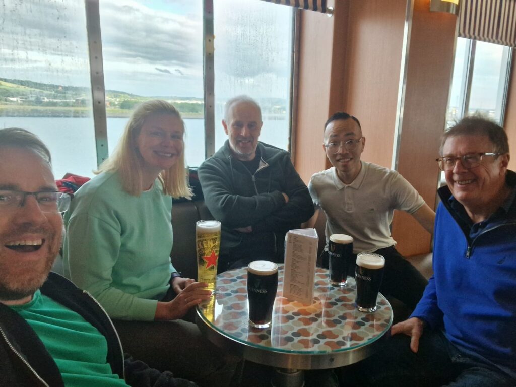 BRC parkrunners on the ferry